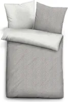biberna Melange-Flanell Bettwäsche "MELANGE UNI" STURMGRAU 200x200 cm