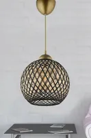 Opviq, DL167- DL167HMY, Schwarz,Gold, Kronleuchter, Metallkörper