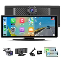 10.26 Zoll mit carplay android auto Navigationsgerät Black GPS Bluetooth navi Länderkarte hands-free AUX audio 1080p