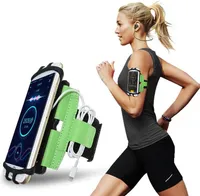 Sport Lauf Armband für Smartphones 4,0 - 7,0 Zoll Fitness Tasche Grün