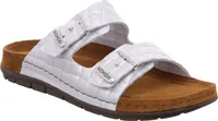 Rohde Damen Pantoletten Leder Clogs Rodigo-D 5863, Größe:40 EU, Farbe:Silber