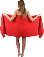 Betz Saunatuch 70 x 200 cm PREMIUM 100% Baumwolle Badetuch Liegetuch Strandtuch   Farbe: rot