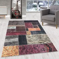Homebyhome Waschbarer Teppich Wohnzimmer Kurzflor Moderner Stil Rutschfester Teppich Schlafzimmer Pflegeleicht Grösse 160x230 cm
