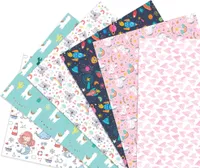 Friendly Fox Kinder Geschenkpapier - 6 Bögen Geschenkpapier für Mädchen - Motiv-Papier für Geschenke - Geschenkpapier Kinder Mädchen - Geschenkverpackung Kindergeburtstag
