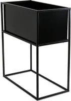 HowHomely Blumentopf mit Ständer schwarz 50cm