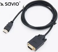 Kabel Savio HDMI - D-Sub (VGA) 1.8m czarny (SAVKABELCL-103)