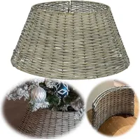 LS-LebenStil Weihnachtsbaum Rock Weide 57cm Grau Christmas Tree Skirt Christbaumständer Weihnachtsbaumkorb Christbaum Tannenbaum Ständer Weihnachten