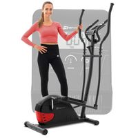 Hop-Sport Crosstrainer HS-003C Focus Elliptical Ergometer Fitnessgerät Nordic Walking Stepper rot