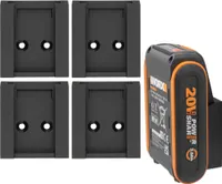 4x Akkuhalter für Worx Akku Wandhalter 20V Akkuwandhalter Wandhalterung Halter 20 V