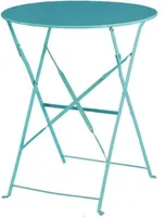 Bolero Kulatý skládací stůl na terasu Steel Azure Blue 60Cm