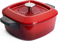 WOLL 'Iron Kasserolle viereckig mit Deckel in Chili Red 24 x 24cm, 9.5 cm 4,0lt'