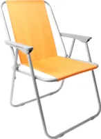 Linder Exclusiv Campingstuhl CS1005 Orange – klappbar, bis 100kg belastbar, mit Armlehnen – Leichter Angel- & Strandstuhl für Camping, Garten, Terrasse