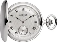 Regent Taschenuhr verchromt analog Mechanik silberfarben P-130