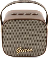 Guess Mini Bluetooth Speaker 4G Leather Script Logo with Strap - Bluetooth Speaker V5.3 (brown)