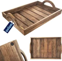 Orion Serviertablett Servierbrett aus Holz Holzbrett Holztablett MANGO 35,5x25,5 cm