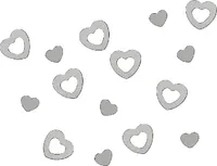 Oblique Unique Herz Konfetti Tischdeko Liebe Romantik Hochzeitsdeko - silber
