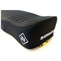 Sitzbankbezug Schwarz strukturiert gesteppt für Simson S50, S51, S70, Enduro mit IFA LOGO