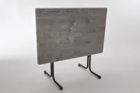 Abklappbarer Gastrotisch, 110x70x71, Stahl  pulverbeschichtet, Nachbildung timber / classicline