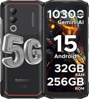 DOOGEE Blade 20 Turbo 5G AI Android 15 Outdoor Handy 32GB+256GB/TF 2TB 10300mAh 50MP AI Kamera Outdoor Smartphone 6.6" IP68/ NFC/Face ID/OTG, Schwarz