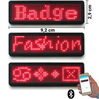 LED Namensschild 11x44 Pixel programmierbar über USB Name Tag Badge Grün Rot DHL 