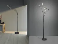 Trio Leuchten - Modern Stehlampe schwarz inkl. LED 3-stufig dimmbar 5-Licht - Kasia Dimmer I Dimmbar I Wohnzimmer I Schlafzimmer - Stahl Länglich - I (nicht austauschbare) LED