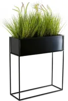 HowHomely | Blumenständer, Pflanzenständer, Pflanzenständer Schwarz - 70 cm, Blumenständer Metall, Blumensäule