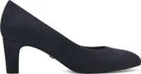 Tamaris Damen Pumps klassisch rund Blockabsatz samtige Haptik 1-22418-41, Größe:39 EU, Farbe:Blau