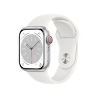 Apple Watch Series 8 Aluminium Cellular 41mm Silber (Sportarmband weiß) *NEW*