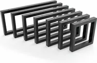 HEVVA - 20 cm hohe Waschtischhalterung  RHEIN - 35 cm Tiefe, Schwarz, 2er Set