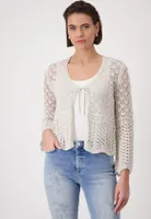 MONARI Strickjacke mit Ajourmuster seashell seashell 44