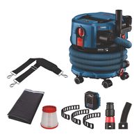 Odkurzacz systemowy Bosch Professional 18V z akumulatorem GAS 18V-12 MC (ochrona przeciwpyłowa klasy M, filtr HEPA, w zestawie GCT 30-42, 3 paski gumowe, różne akcesoria)