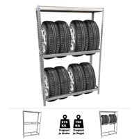 Grafner® Reifen Schwerlastregal 1,80m Werkstattregal 795kg Traglast Reifenregal für 8 Reifen
