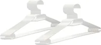 VonBueren 40x Kleiderbügel weiß Plastik | mit Drehhaken | platzsparend | 100% Recyclingkunststoff | hergestellt in der EU | ca. 40,5 x 21 cm