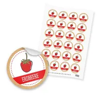 itenga 24x Sticker "Erdbeere" (Motiv 171)