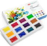 Sonnet Wasserfarben-Set | 12 Aquarellfarben für florale und botanische Malerei | Made by Nevskaya Palitra