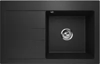 Jednoplášťový dřez Jednoplášťový dřez Luxor 1.0 Granite Black Metallic L Sifon 10354