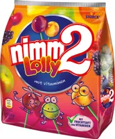 Storck nimm2 Lolly Lutscher mit Fruchtsaft und Vitaminen 120g