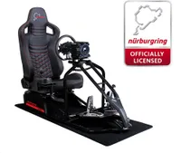 SIM Racing Cockpit Seat Pro Sim Rig SCHWARZ | Gaming Simulator Cockpit - Nürburgring Nordschleife Edition NN Edition Carbonfaser Look