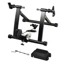 HOMCOM Rollentrainer Fahrradtrainer Fahrrad Heimtrainer Magnetbremse klappbar verstellbar 26"-28" oder 700C Stahl Schwarz 54,5 x 47,2 x 39,1 cm