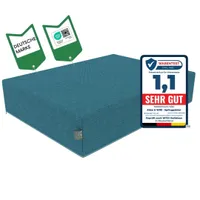 Alma & Willi Erweiterbares Kinder Springpolster/Hüpfmatte - Modularer Spiel-, Schlaf- und Wohnspaß, Hüpfen & Entdecken - Anbaubar, blau
