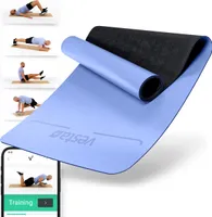 Premium Naturkautschuk Yogamatte Rutschfest 183 x 65 cm Dicke 0,4 cm Fitnessmatte