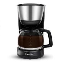 Aigostar Filterkaffeemaschine mit Glaskanne, Kaffeemaschine für bis zu 10 Tassen je Kanne, für aromatischen Kaffeegenuss, Schwarz