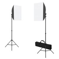 vidaXL Fotostudio-Set mit Softboxen, Hintergrundsystem und Reflektor