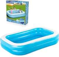 Bestway Nadmuchiwany Basen Rodzinny Prostokątny 262x175x51 cm Niebieski Biały