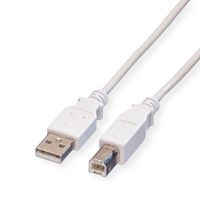 VALUE Kabel USB 2.0, typ A-B, bílý, 1,8 m