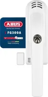 ABUS Abschließbarer Fenstergriff FG300A - Fensterknauf mit Druckzylinder und Alarmfunktion, weiß
