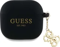 Guess GUA4LECG4K Silikónové puzdro Apple AirPods 4 4G Charm čierne