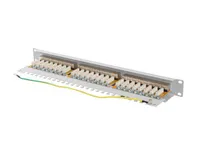 Lanberg Patchpanel 24-Port 1U 19" Cat. 6A FTP geschirmt grau
