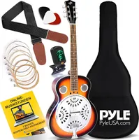 Pyle Resonator Akustik Gitarre Westerngitarre – Resonator Acoustic Guitar Western Guitar with Amplifier– akustische Gitarre mit Verstärker