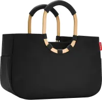 loopshopper Handtasche M mit Innentasche schwarz mit gold - schwarz mit gold